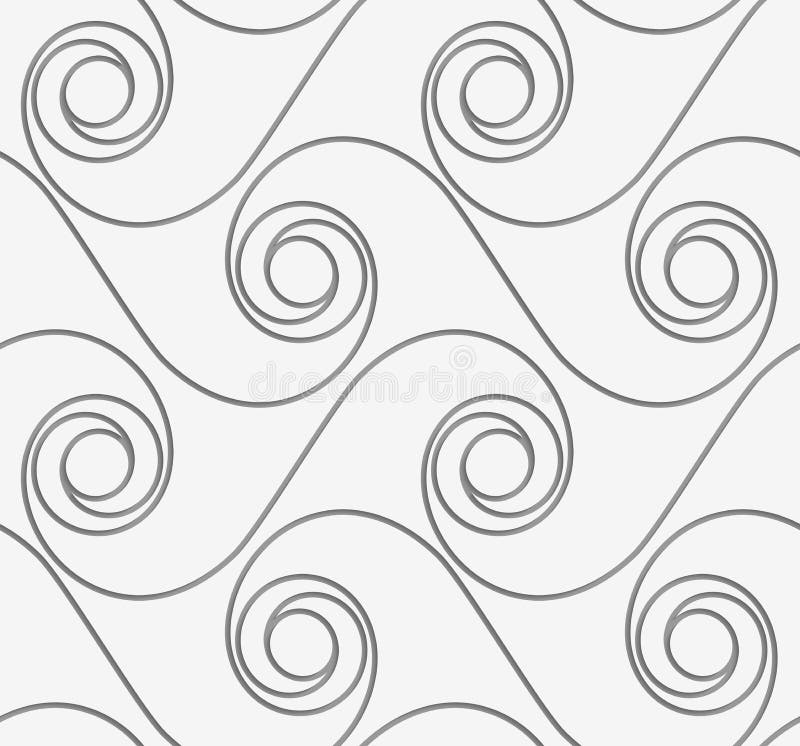Dziurkowate horyzontalne cewienie spirale ilustracja wektor Dziurkowate horyzontalne cewienie spirale ilustracja wektor