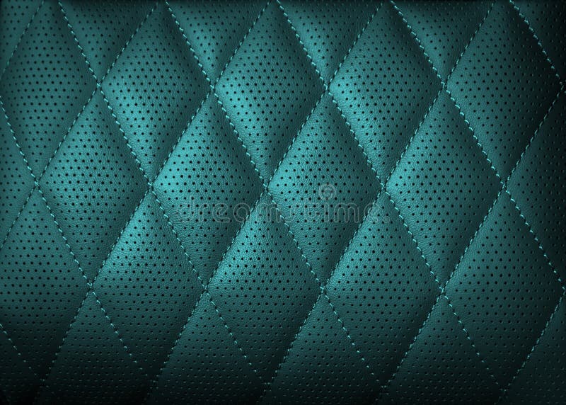 Dziurkowaty rzemienny tekstury tło dla projekta, zmrok cyan zdjęcia royalty free