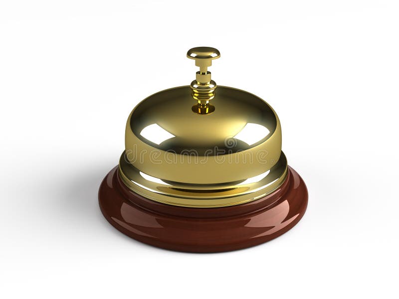 Reception or service bell isolted on white. Reception or service bell isolted on white