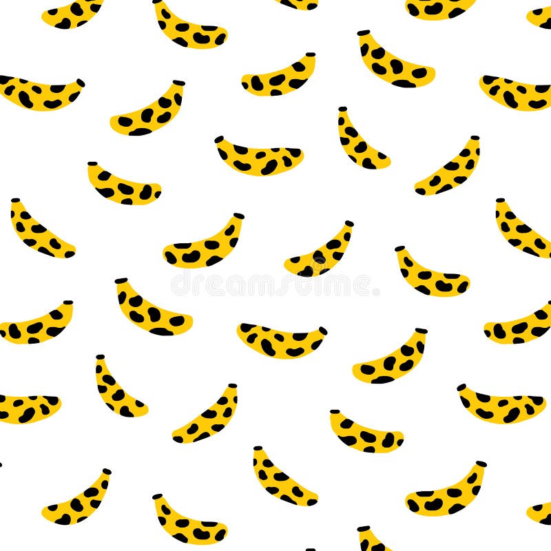 Dé el ejemplo exhausto del vector del modelo del plátano en el fondo blanco Papel pintado abstracto del garabato libre illustration Dé el ejemplo exhausto del vector del modelo del plátano en el fondo blanco Papel pintado abstracto del garabato libre illustration