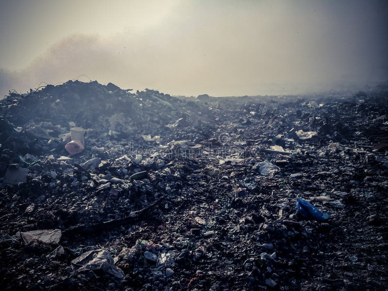 Thilafushi island.Maldives.Garbage dump.Burning trash. Thilafushi island.Maldives.Garbage dump.Burning trash.