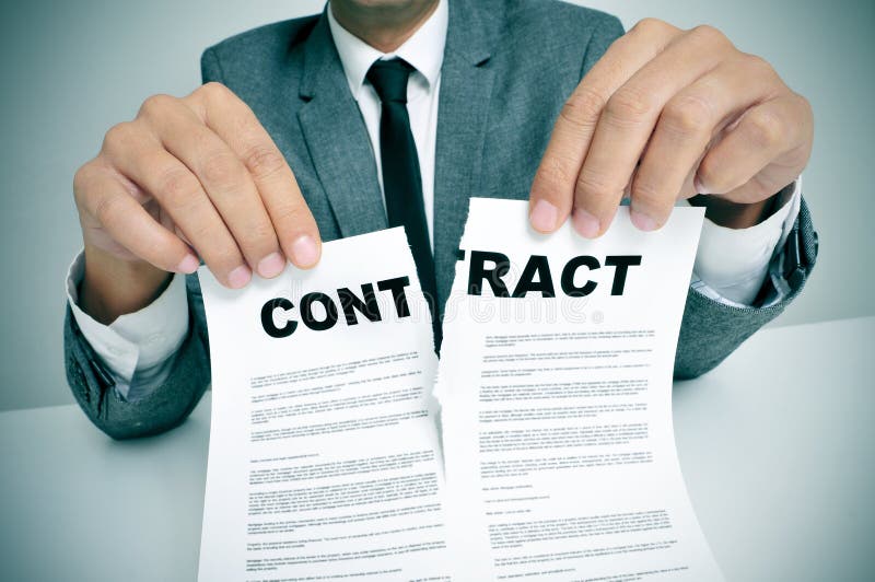 Déchirez le contrat photo stock Déchirez le contrat photo stock