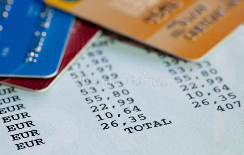 Déclaration de carte de crédit image stock Déclaration de carte de crédit image stock
