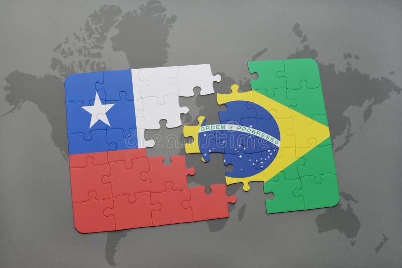 déconcertez avec le drapeau national du piment et du Brésil sur un fond de carte du monde photo stock déconcertez avec le drapeau national du piment et du Brésil sur un fond de carte du monde photo stock
