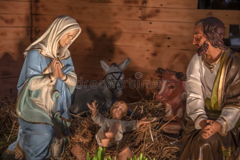 Christmas Decoration Jesus In A Nativity Scene At Amsterdam The Netherlands 30-12-2020. Christmas Decoration Jesus In A Nativity Scene At Amsterdam The Netherlands 30-12-2020.