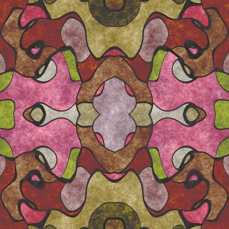 Décoration fleurie d'art de tissu Illustration de Digital cr?? e sans image de r? f? rence illustration stock