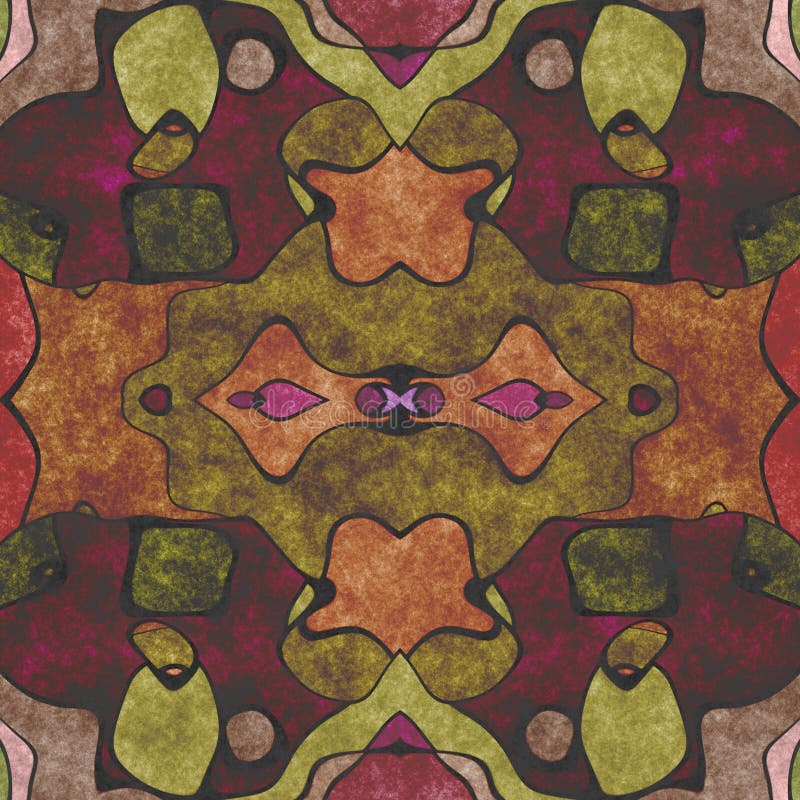Décoration fleurie d'art de tissu Illustration de Digital cr?? e sans image de r? f? rence illustration stock