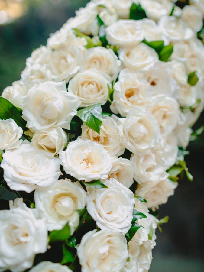 Décoration florale pour épouser la voûte avec la fleur blanche photographie stock libre de droits Décoration florale pour épouser la voûte avec la fleur blanche photographie stock libre de droits