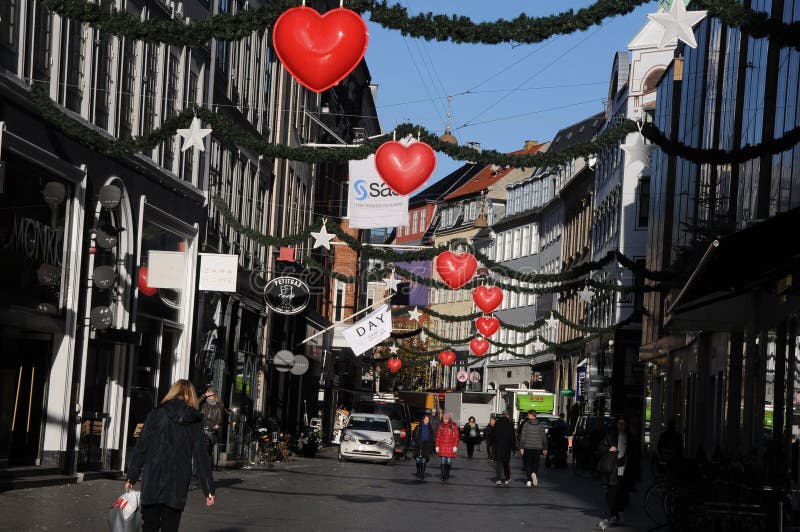 DÉCORATIONS DE NOËL DANS COPENHAEN DANEMARK photos libres de droits DÉCORATIONS DE NOËL DANS COPENHAEN DANEMARK photos libres de droits