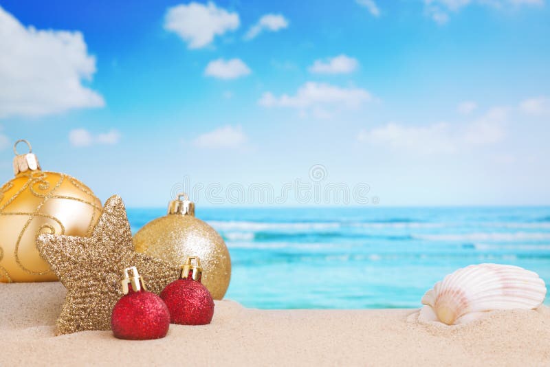 Décorations de Noël sur la plage