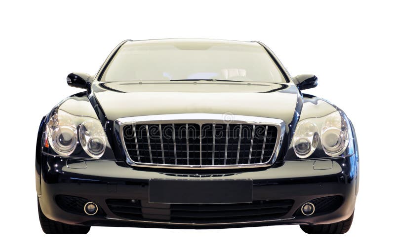 Découpe de face avant d'une voiture allemande de luxe image libre de droits