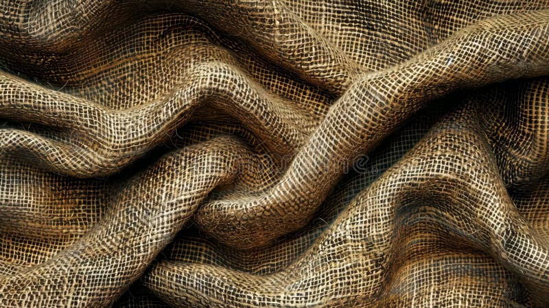 Découverte des riches textures du tissu burlap dans un cadre cosy café illustration de vecteur