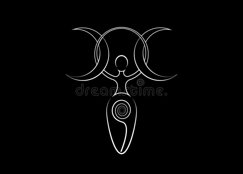 Déesse spirale de la fécondité, symboles des Pagan de Wiccan Triple lune Le cycle spiral de la vie, de la mort et de la renaissan