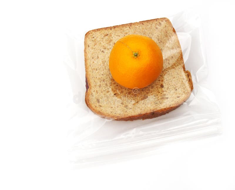 Déjeuner - sandwich et orange photos libres de droits Déjeuner - sandwich et orange photos libres de droits