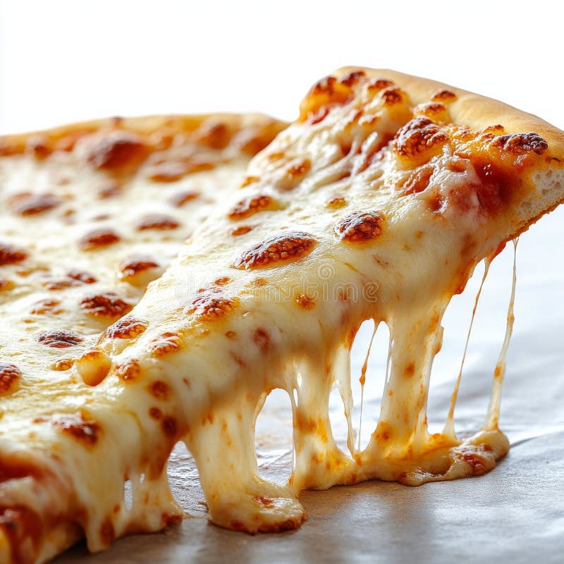 Délicieuse pizza au fromage fondu au gooey prête à être dégustée photo stock