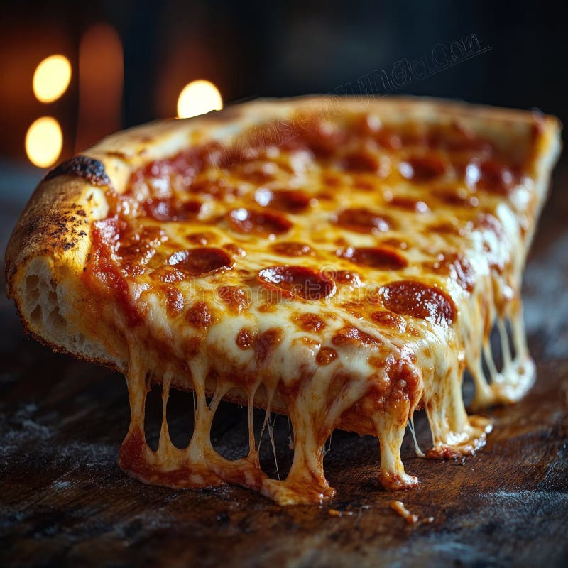Délicieuse pizza au fromage fondu au gooey prête à être dégustée photos libres de droits
