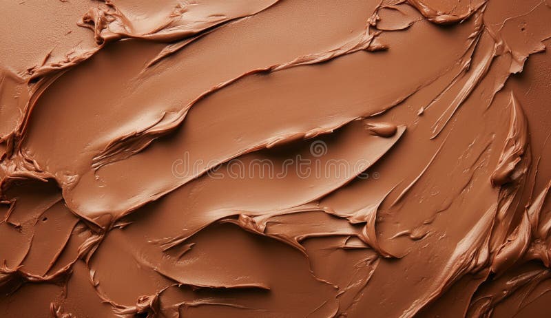 Délicieux chocolat tartiné texture brun tourbillons riche crémeux nourriture arrière-plan noix sucré savoureux macro illustration stock