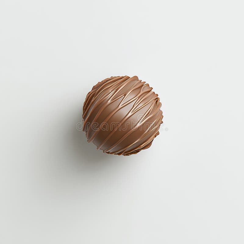 Délicieux Lait Chocolat Truffe Douce Traite Dessert Candy Boule nourriture riche brun foncé savoureux blanc illustration libre de droits