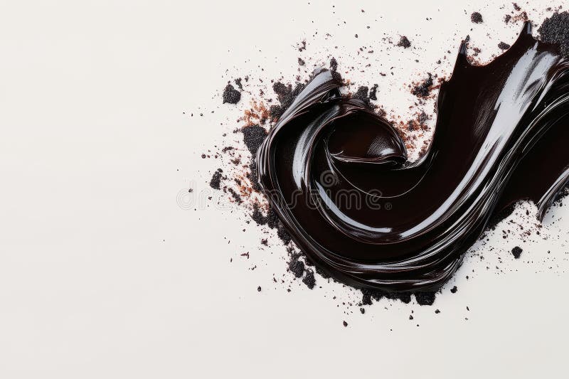 Délicieux tourbillon de chocolat foncé et des miettes pour les conceptions de pâtisseries pâtisseries pâtisseries et plus de gâtea illustration libre de droits