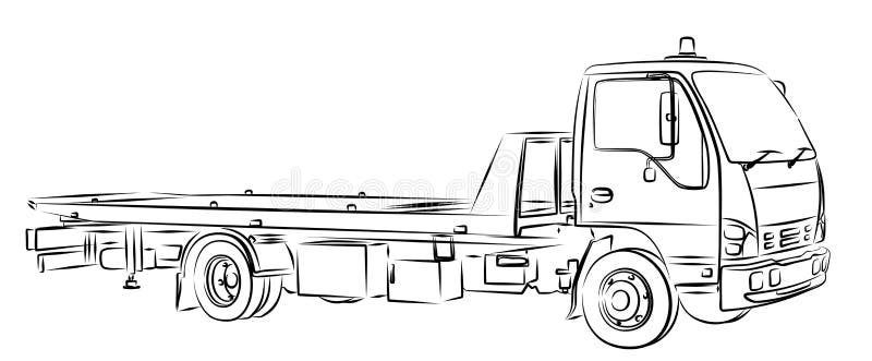 Croquis de grand camion illustration de vecteur. Illustration du camion