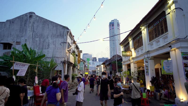 Déplacement lent sur jalan pintal tali près de komtar building clips vidéos