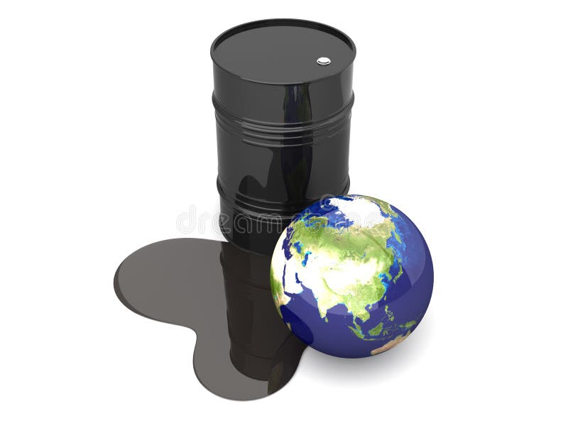 Désastre de pétrole - Asie illustration libre de droits Désastre de pétrole - Asie illustration libre de droits