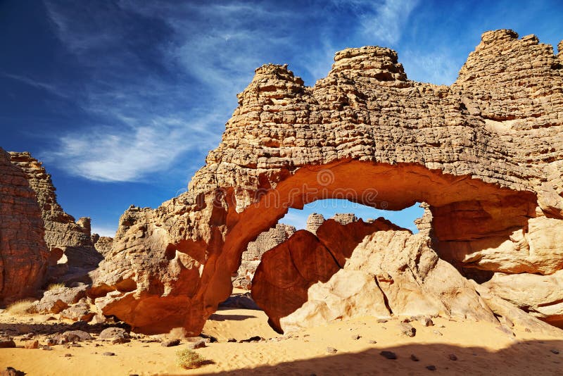 Désert de Sahara, Tassili n'Ajjer, Algérie photographie stock Désert de Sahara, Tassili n'Ajjer, Algérie photographie stock