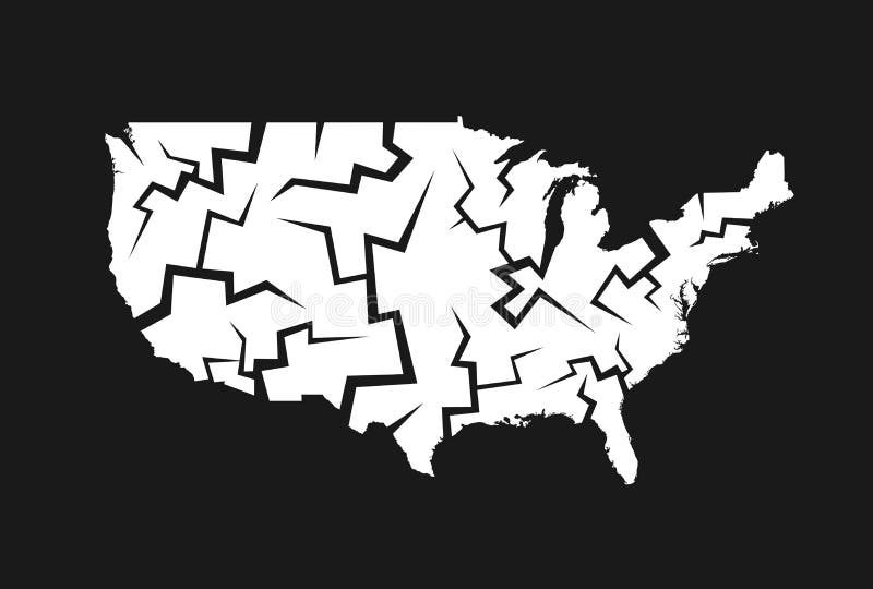 Désintégration des Etats-Unis illustration libre de droits Désintégration des Etats-Unis illustration libre de droits