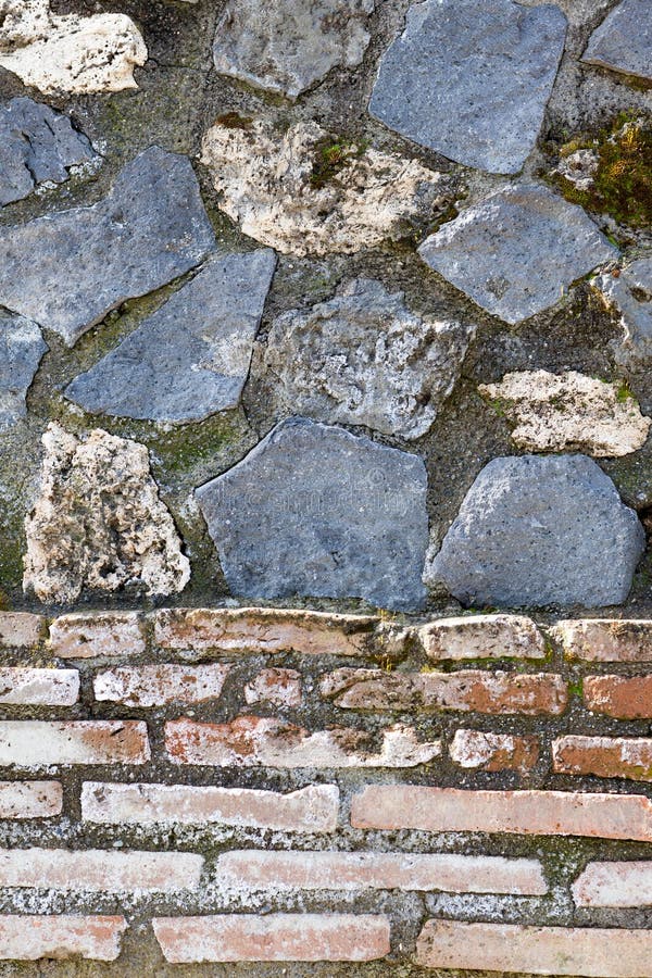 Détail de mur de Pompeii image libre de droits Détail de mur de Pompeii image libre de droits