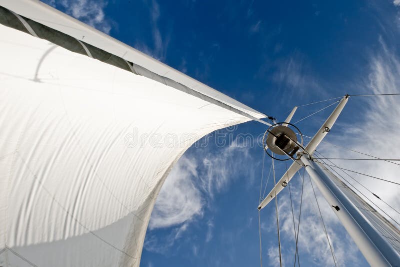 Détails de voile et de mât photo libre de droits Détails de voile et de mât photo libre de droits