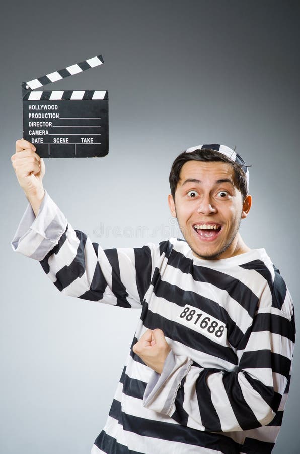 Détenu avec le film photographie stock libre de droits