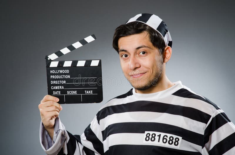 Détenu avec le film image libre de droits