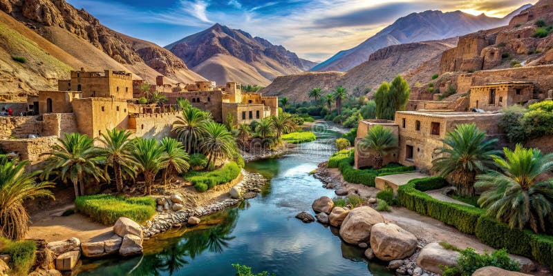 Dévoilement d'Egypte Rivière des Montagnes Cachées Une exploration Gritte des Ruines Abandonnées et de la désintégration urbaine illustration libre de droits