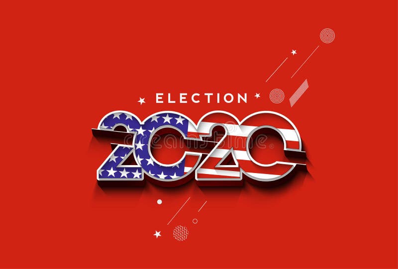 Día de elecciones. debate en estados unidos sobre la votación del presidente 2020. afiche electoral. votación 2020 en usa
