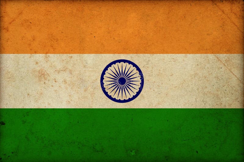Día de la Independencia indio nacional de la India de la bandera del Grunge fotos de archivo libres de regalías