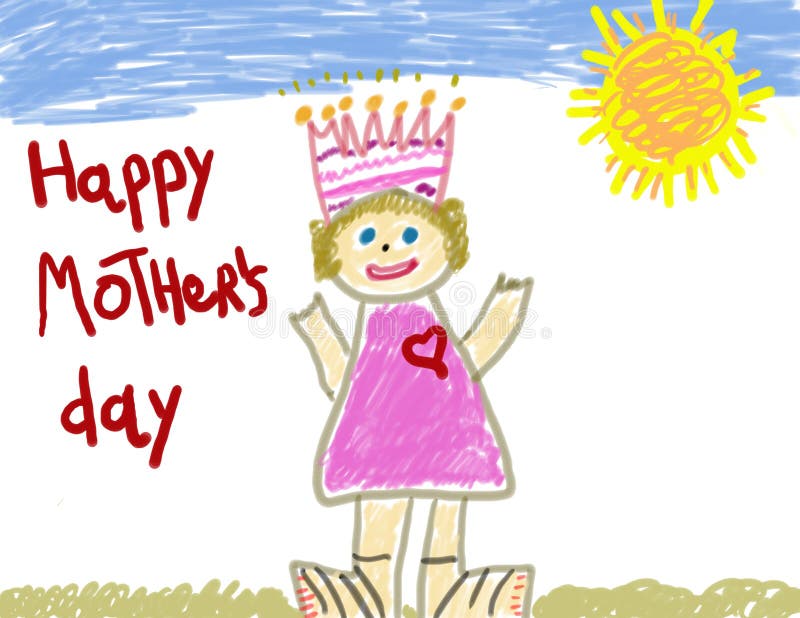 Día de madre feliz del niño ilustración del vector Día de madre feliz del niño ilustración del vector