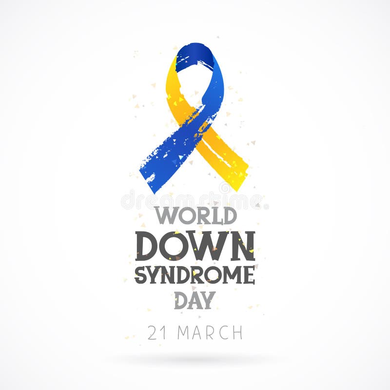 Día de Síndrome de Down del mundo 21 de marzo stock de ilustración Día de Síndrome de Down del mundo 21 de marzo stock de ilustración