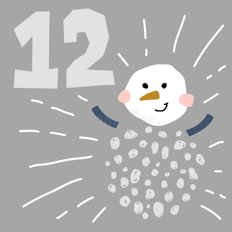 Día para el calendario doce del advenimiento libre illustration Día para el calendario doce del advenimiento libre illustration