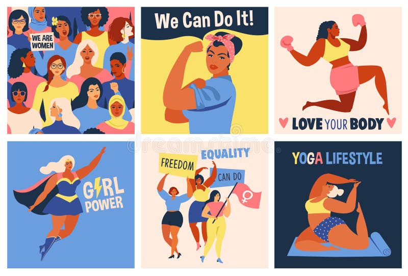 Día para mujer internacional Podemos hacerlo cartel Muchacha fuerte Símbolo del poder femenino, las derechas de la mujer, protest