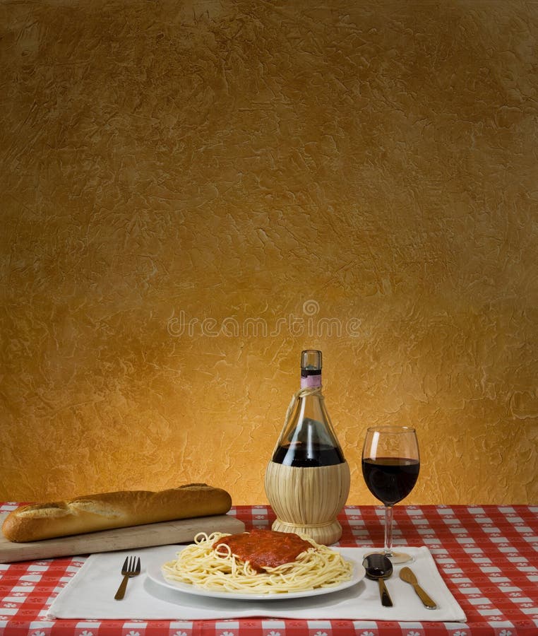 Dîner de spaghetti image stock Dîner de spaghetti image stock
