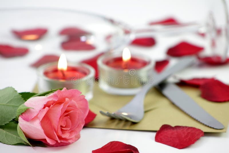 Dîner romantique images stock