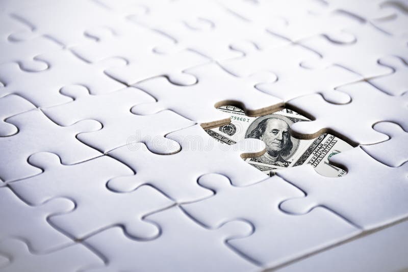 Dólar americano detrás del rompecabezas Asunto y concepto financiero Marketi imagen de archivo libre de regalías Dólar americano detrás del rompecabezas Asunto y concepto financiero Marketi imagen de archivo libre de regalías