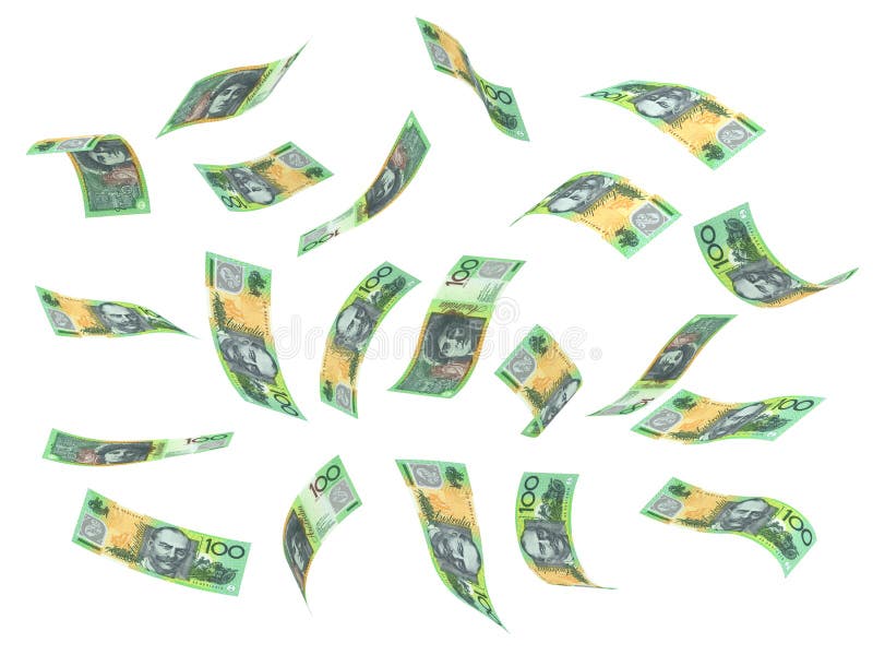 Dólar australiano que vuela ilustración del vector Dólar australiano que vuela ilustración del vector