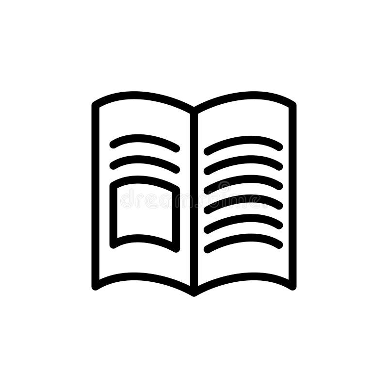 Dünne Linie Buch, Zeitschriftenikone lizenzfreie abbildung Dünne Linie Buch, Zeitschriftenikone lizenzfreie abbildung