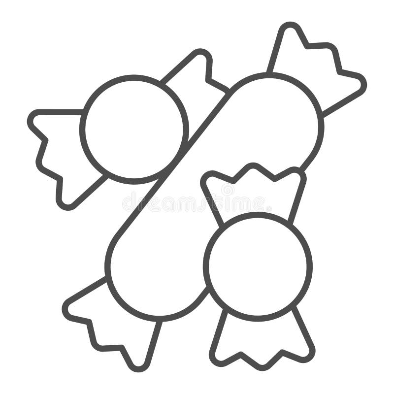D?nne Linie Ikone der Bonbonpapiere Bonbonvektorillustration lokalisiert auf Wei? Karamellentwurfs-Artentwurf, entworfen f?r vektor abbildung D?nne Linie Ikone der Bonbonpapiere Bonbonvektorillustration lokalisiert auf Wei? Karamellentwurfs-Artentwurf, entworfen f?r vektor abbildung