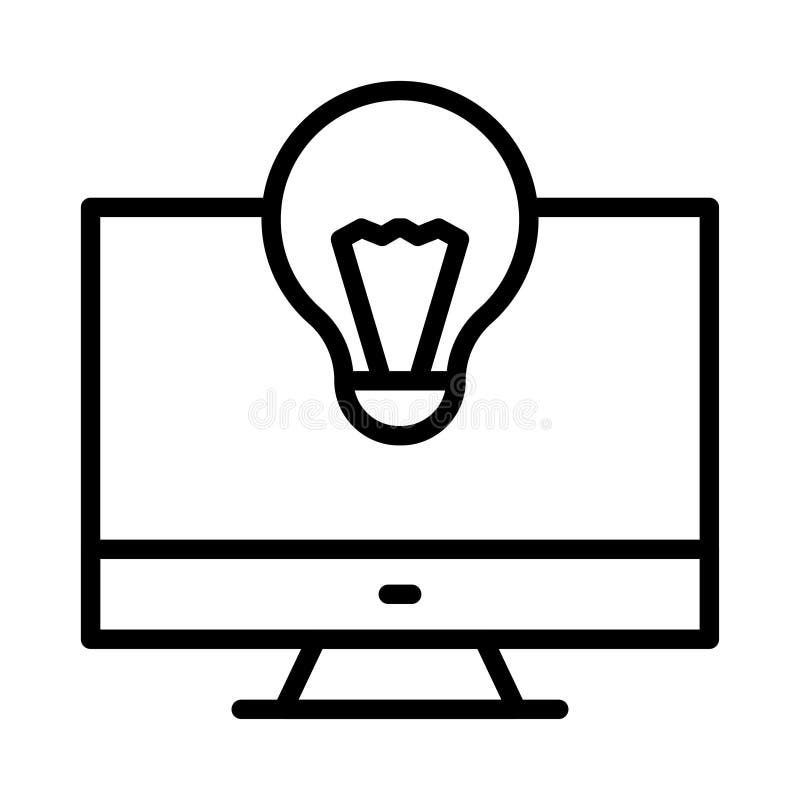 Dünne Linie Vektorikone der Idee vektor abbildung