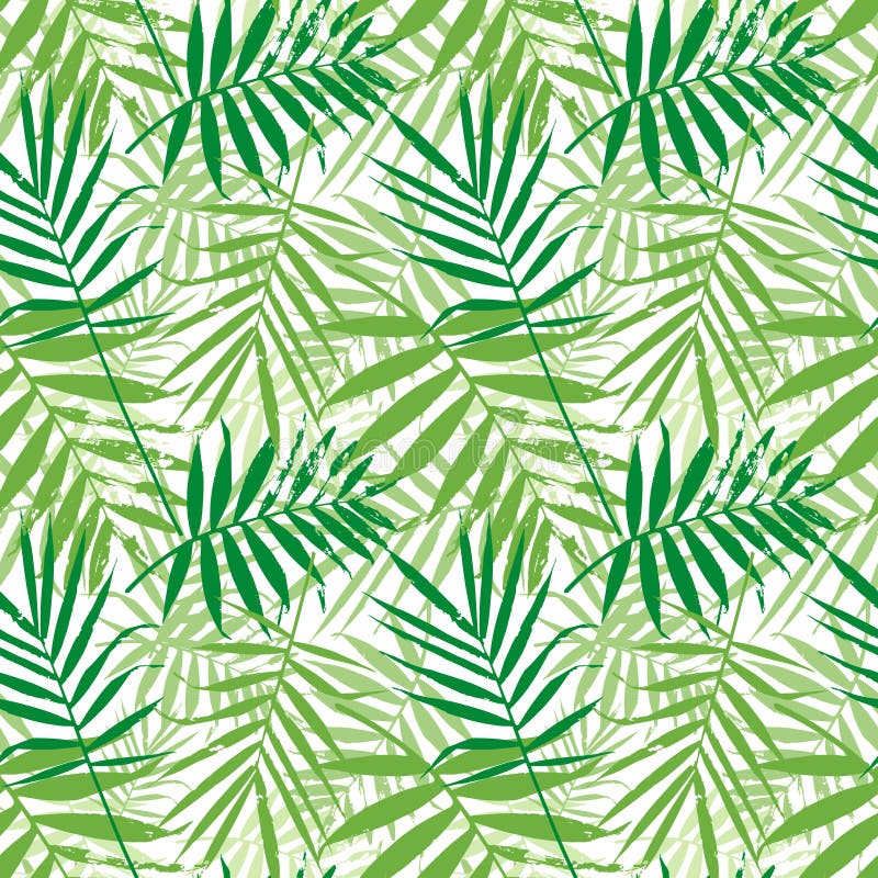 Tropical palm leaves, jungle leaves seamless vector floral pattern. Seamless exotic background with tropical leaves. Vector illustration. Tropical palm leaves, jungle leaves seamless vector floral pattern. Seamless exotic background with tropical leaves. Vector illustration.