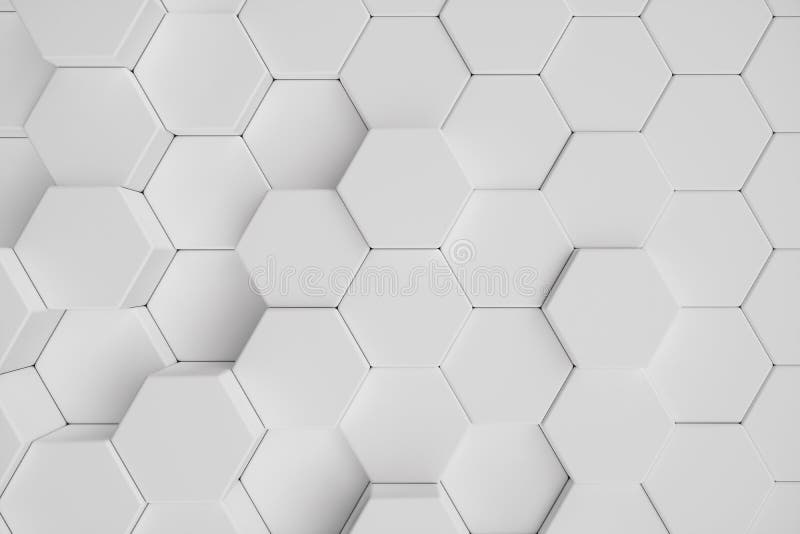 3D例证白色几何六角抽象背景 表面六角形样式,六角蜂窝 皇族释放例证 3D例证白色几何六角抽象背景 表面六角形样式,六角蜂窝 皇族释放例证