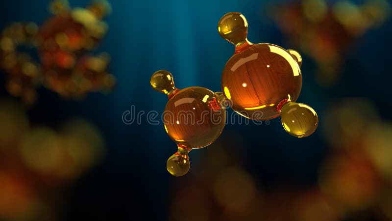 3d玻璃分子模型的翻译例证 油分子 结构模型机油或气体的概念 皇族释放例证 3d玻璃分子模型的翻译例证 油分子 结构模型机油或气体的概念 皇族释放例证