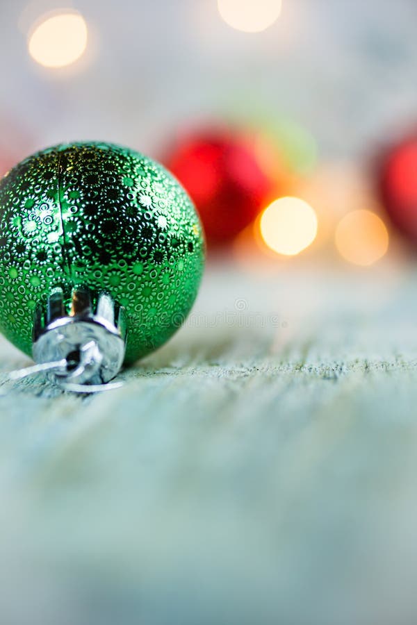 A Christmas holiday lights and ornaments background.